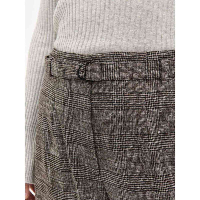Veronika Maine European Check Belted Cropped Pant image number 2